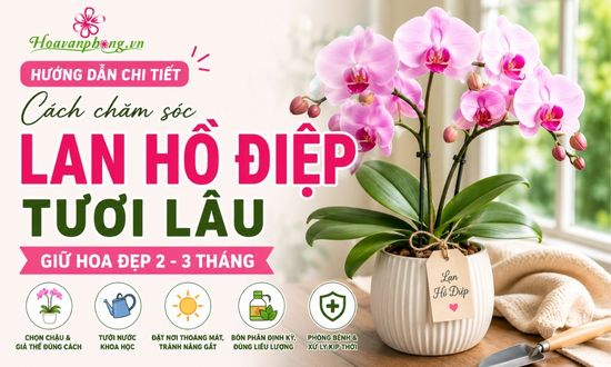 Cách chăm sóc lan hồ điệp ghép chậu tươi lâu
