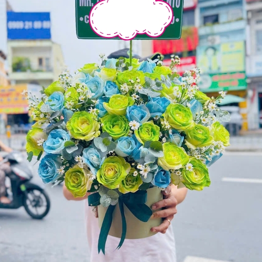 Hộp Hoa Chúc Mừng Sinh Nhật Hy Vọng