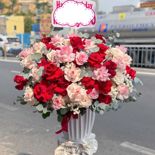 Hộp Hoa Khai Trương May Mắn