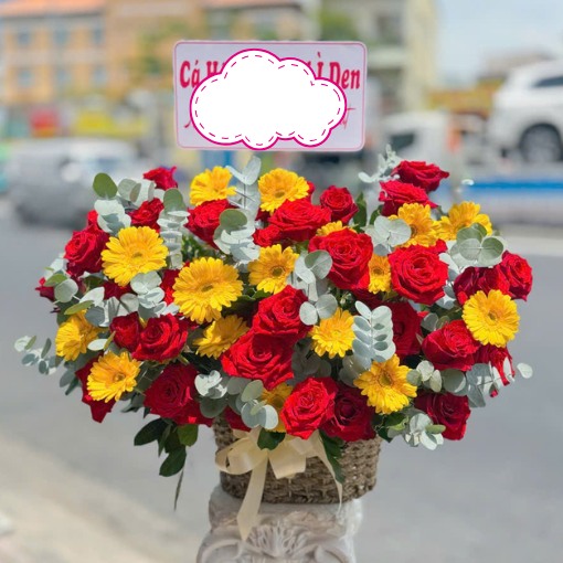 Giỏ Hoa Khai Trương Phát Tài Rực Rỡ