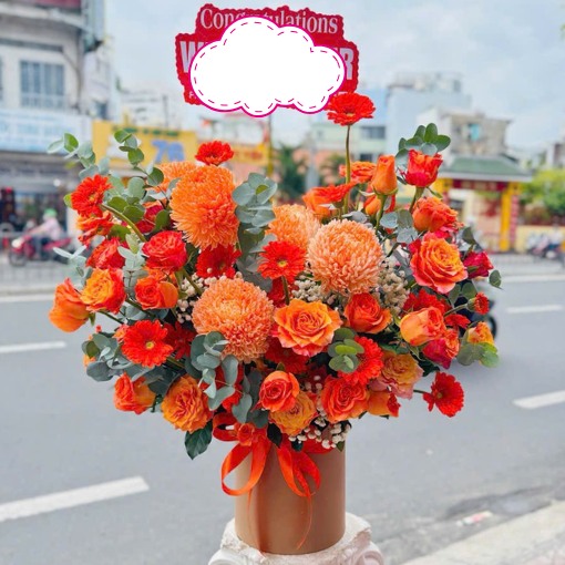 Hộp Hoa Khai Trương Khởi Đầu May Mắn