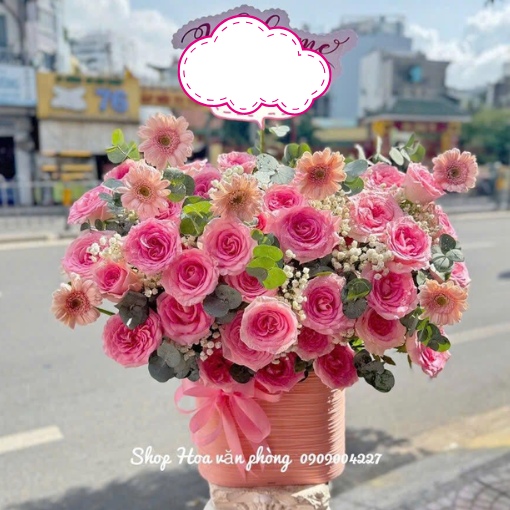 Giỏ Hoa Khai Trương Hồng Phát Thành Công