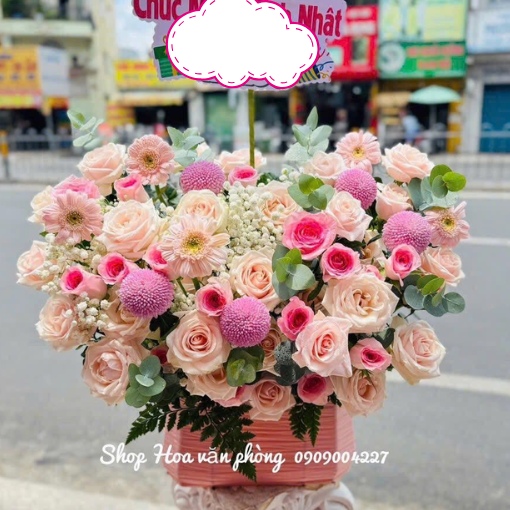Giỏ Hoa Khai Trương Khởi Đầu Cát Tường