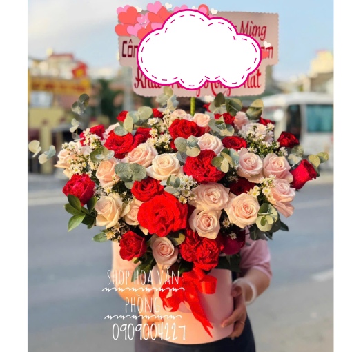 Hộp Hoa Khai Trương Biểu Tượng Thịnh Vượng