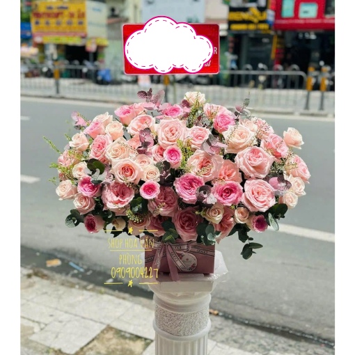 Hộp Hoa Khai Trương Lời Chúc Thành Công