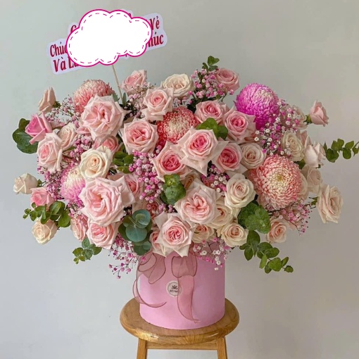 Hộp Hoa Chúc Mừng Khai Trương Viên Mãn