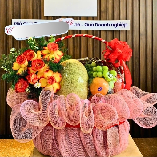 Giỏ Trái Cây Hoa Tươi 700k Phúc Lộc Sum Vầy