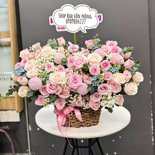 Giỏ Hoa Tặng Sinh Nhật Người Yêu Ngọt Ngào Như Mơ