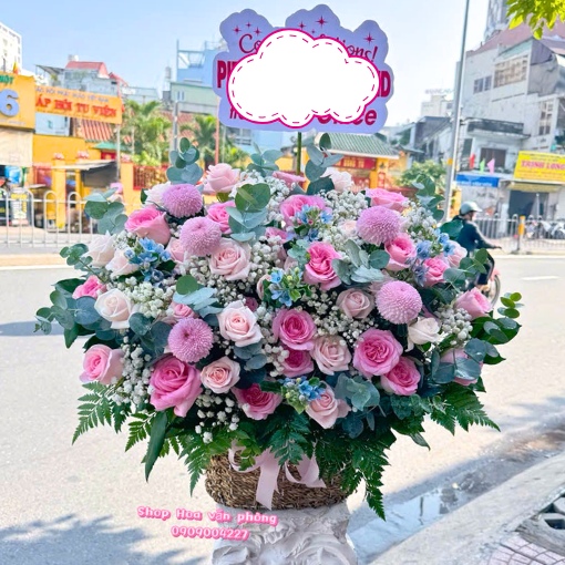 Giỏ Hoa Chúc Mừng Sinh Nhật Vạn Điều Tốt Đẹp
