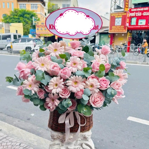 Giỏ Hoa Sinh Nhật Nắng Hồng