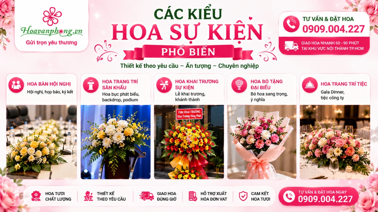 Các kiểu hoa sự kiện