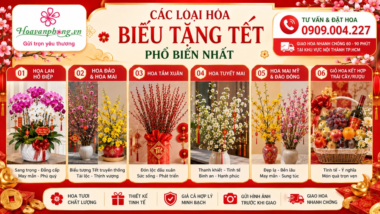 Các loại hoa tường dùng làm quà Tết