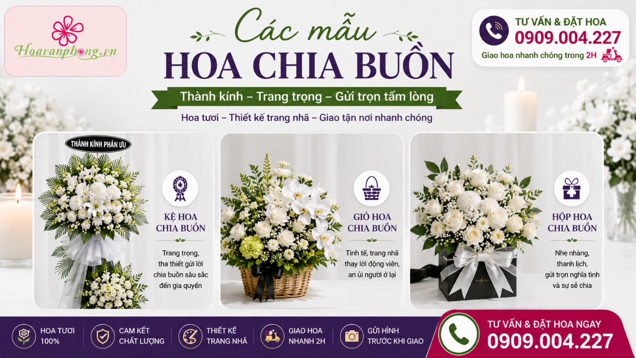 Các thiết kế hoa chia buồn được ưa chuộng