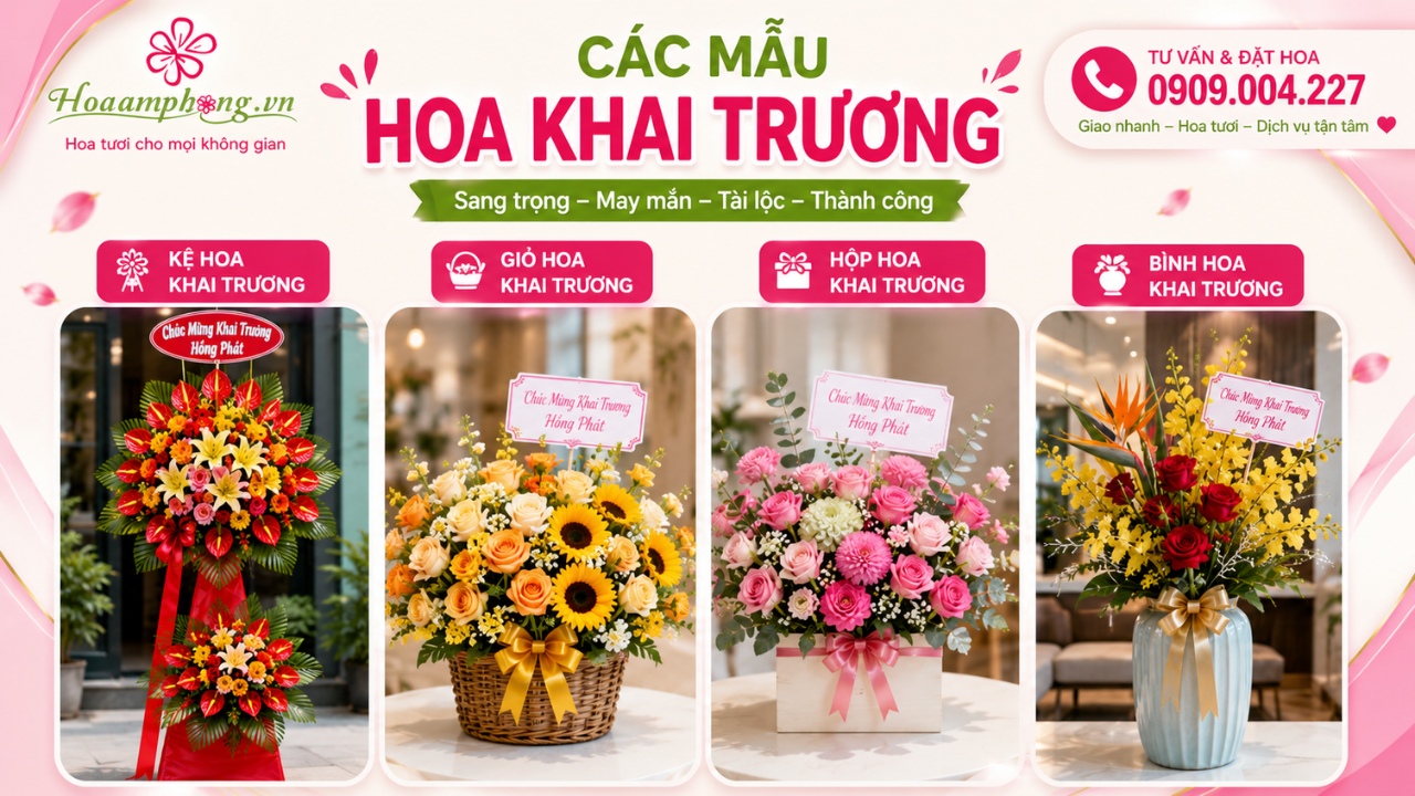 Các mẫu hoa khai trương