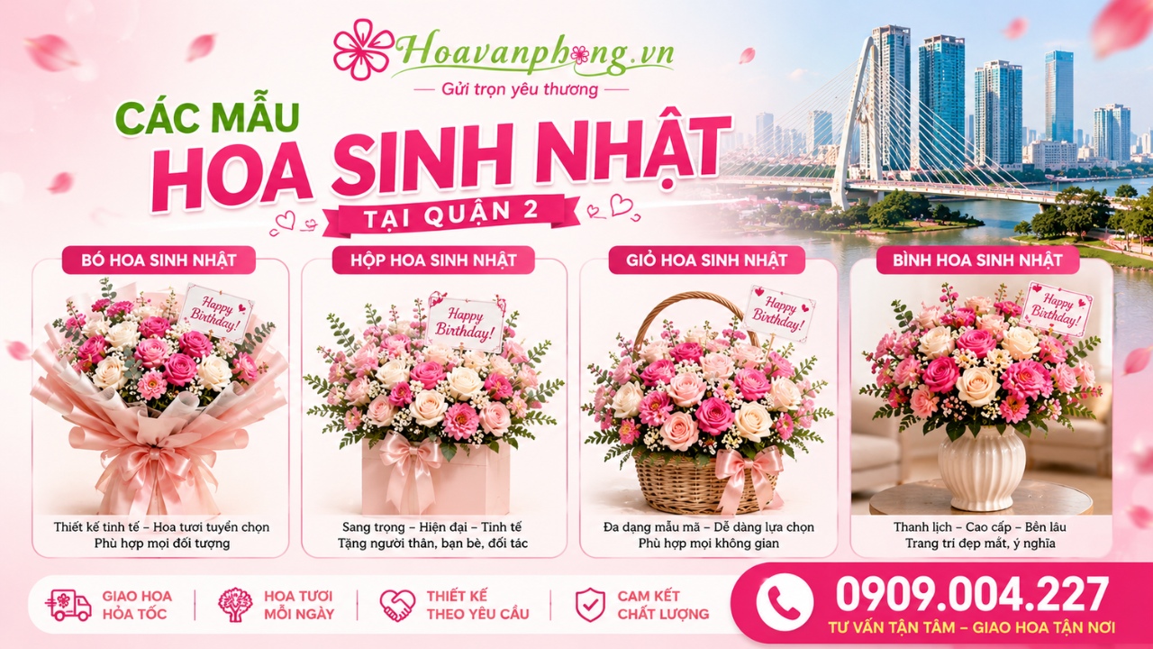 Các mẫu hoa sinh nhật quận 2