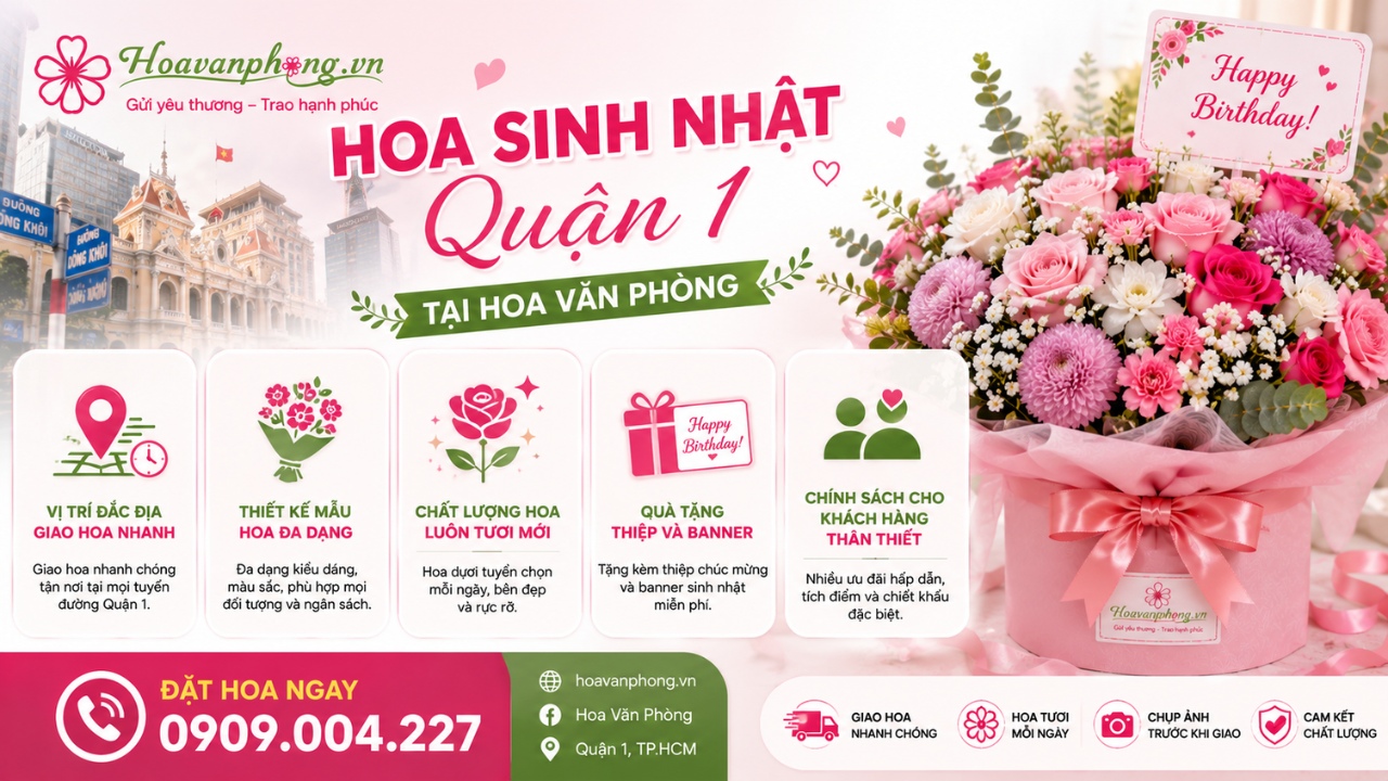 Đặt hoa sinh nhật quận 1
