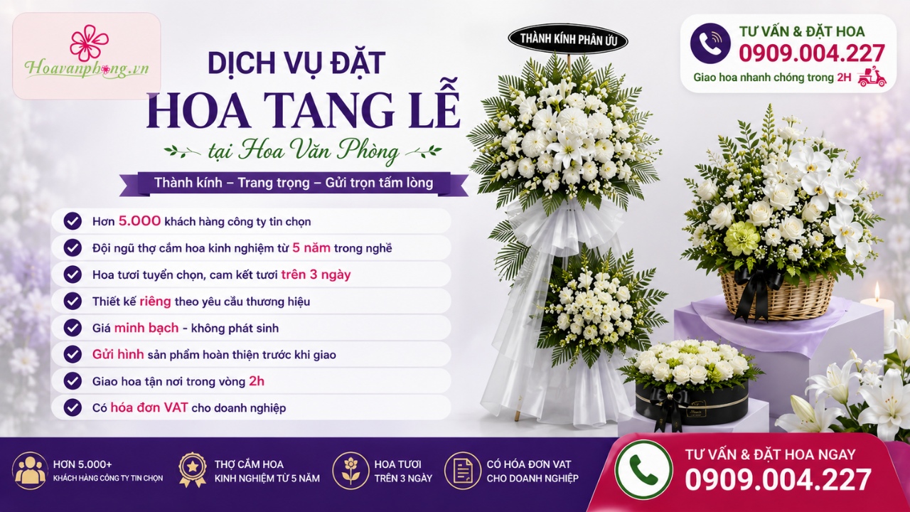 dịch vụ đặt hoa tang lễ chuyên nghiệp