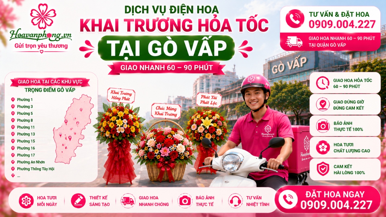Điện hoa khai trương quận Gò Vấp