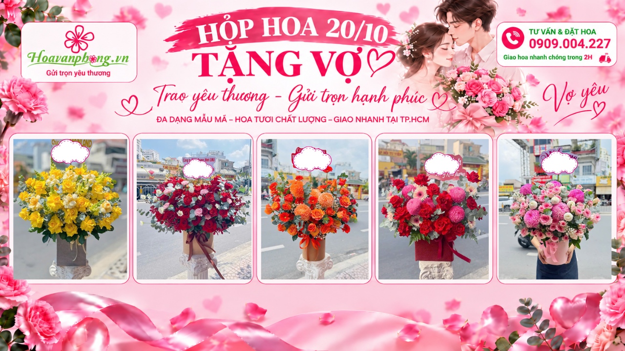 Hộp hoa hồng tặng vợ ngày Phụ nữ Việt Nam