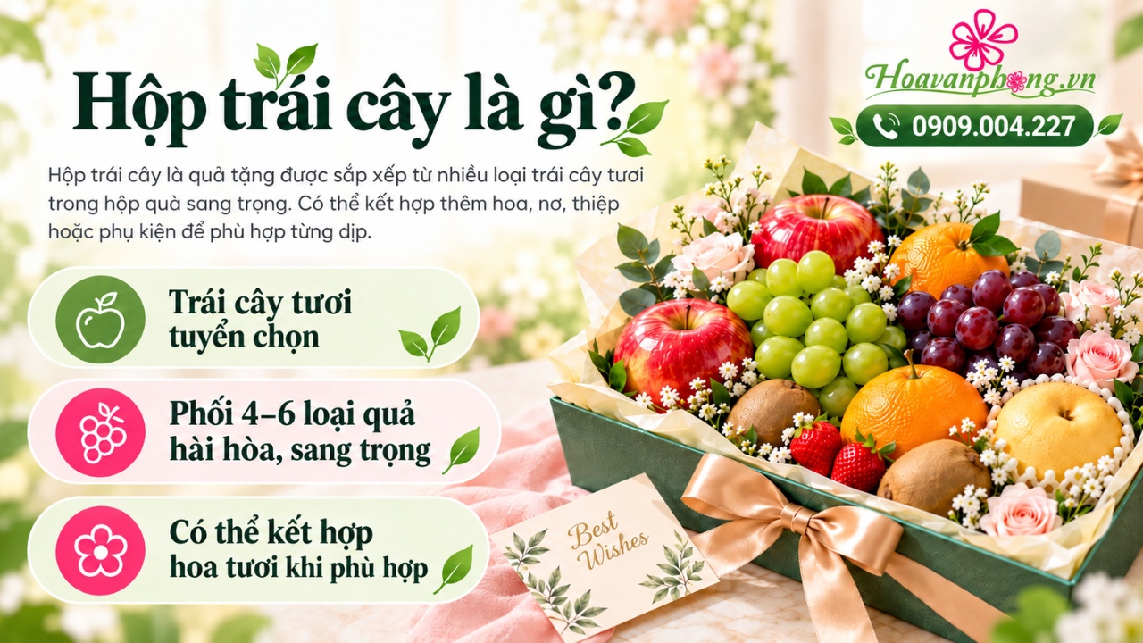Hộp trái cây tươi là món quà thiết thực trong mọi dịp