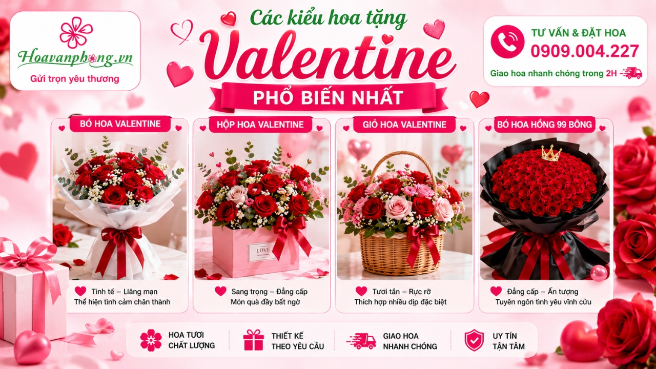 Hoa tặng ngày lễ tình nhân