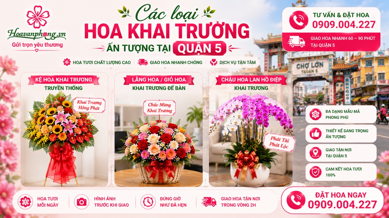 Mẫu hộp hoa khai trương đẹp