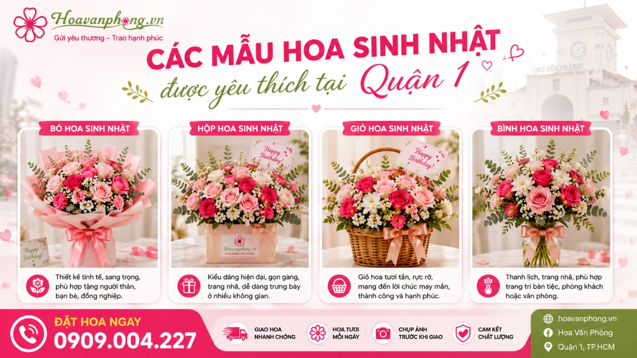 Mẫu hoa sinh nhật quận 1