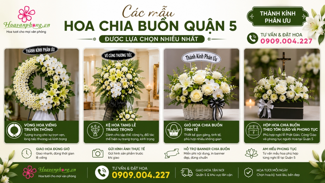 Mẫu hoa tang lễ quận 5