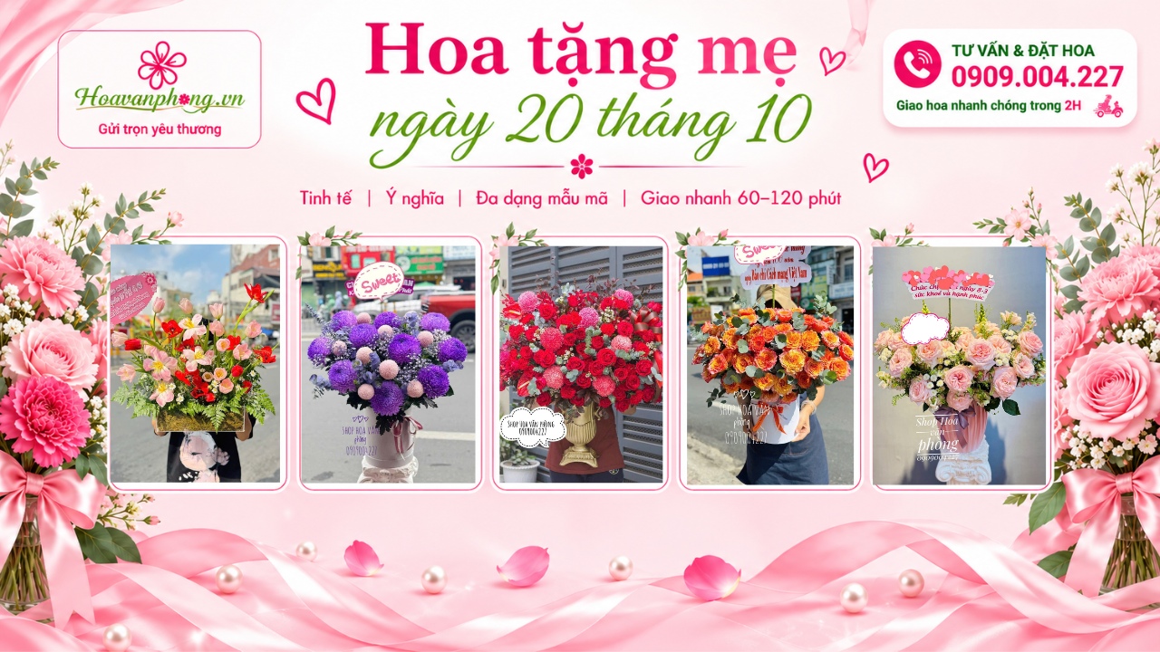 Mẫu hoa 20 10 tặng mẹ đẹp
