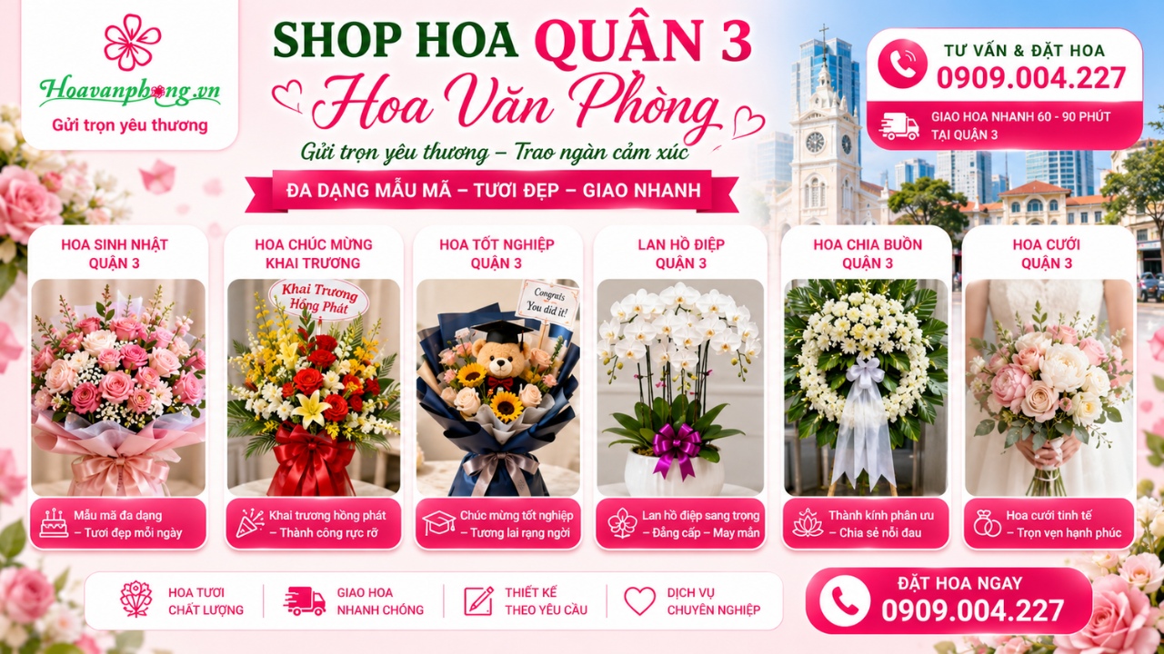 Mẫu hoa online quận 3