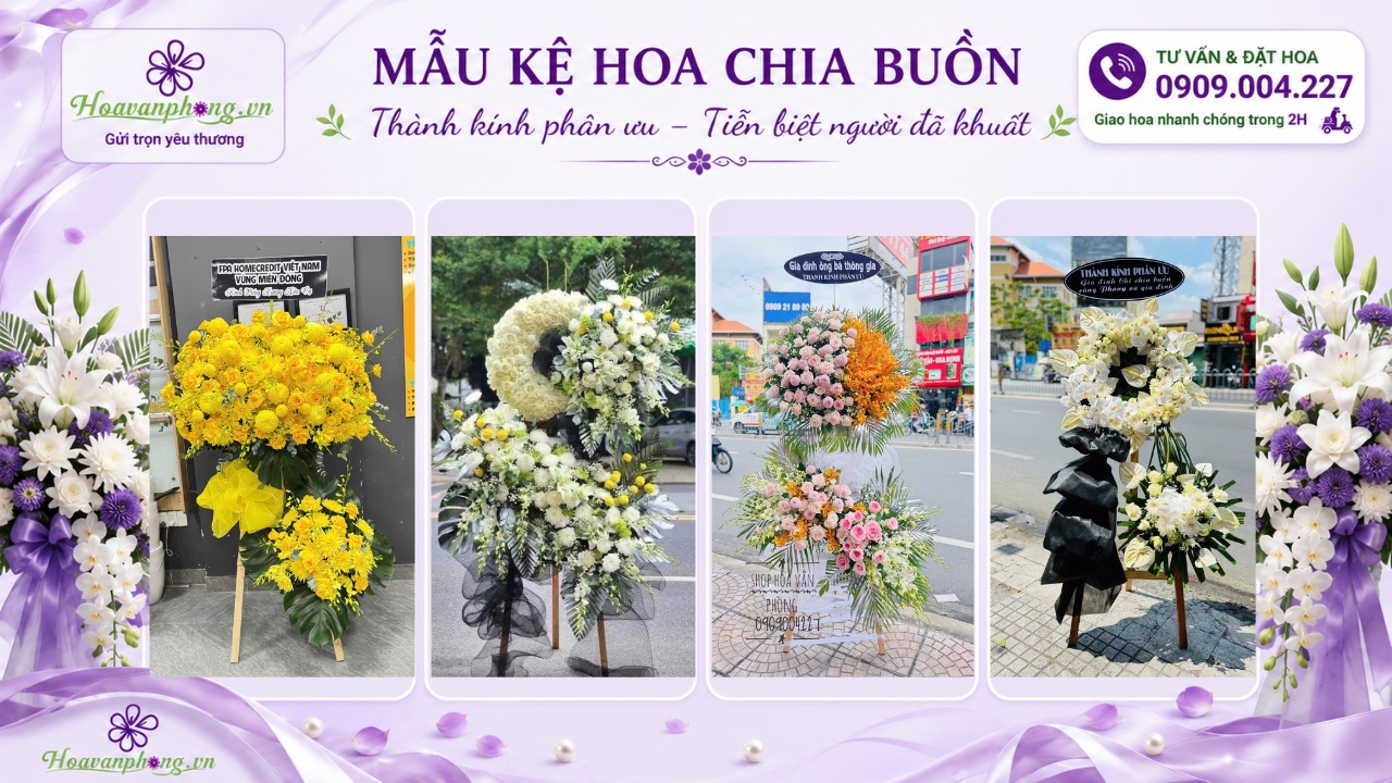 Các kiểu hoa chia buồn sang trọng