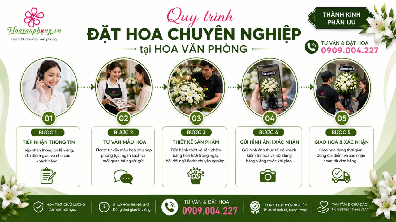 Quy trình đặt hoa nhanh chóng