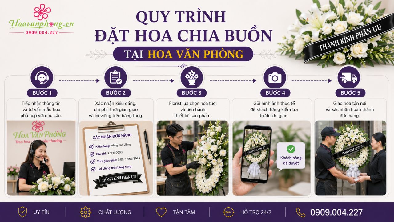 Đặt hoa tang lễ quận 4 giao hỏa tốc 