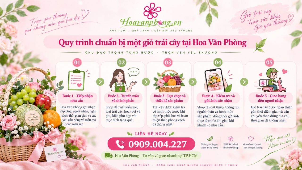 Đặt giỏ trái cây quà tặng tại TPHCM