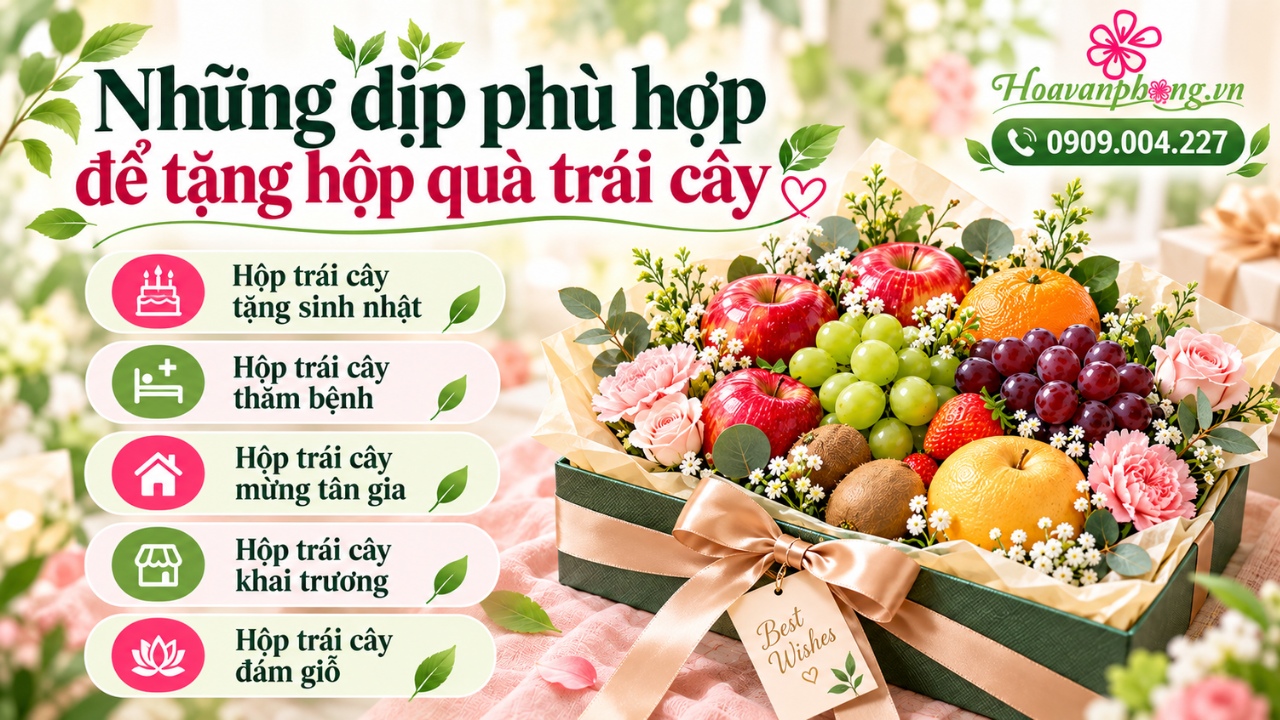 Hộp trái cây phù hợp làm quà tặng trong nhiều dịp